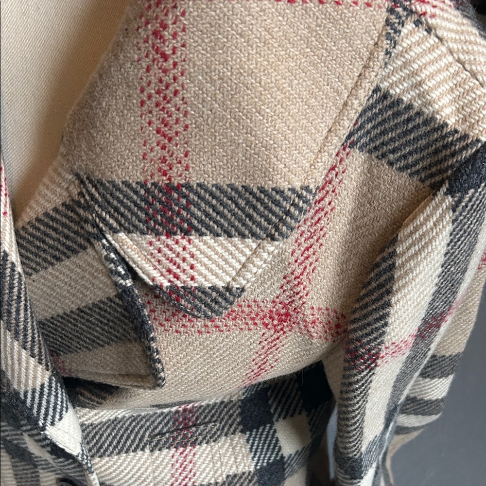 Authentic Burberry Beige and Black Checkered Jacket -Original price $1350) - Picture 8 of 12